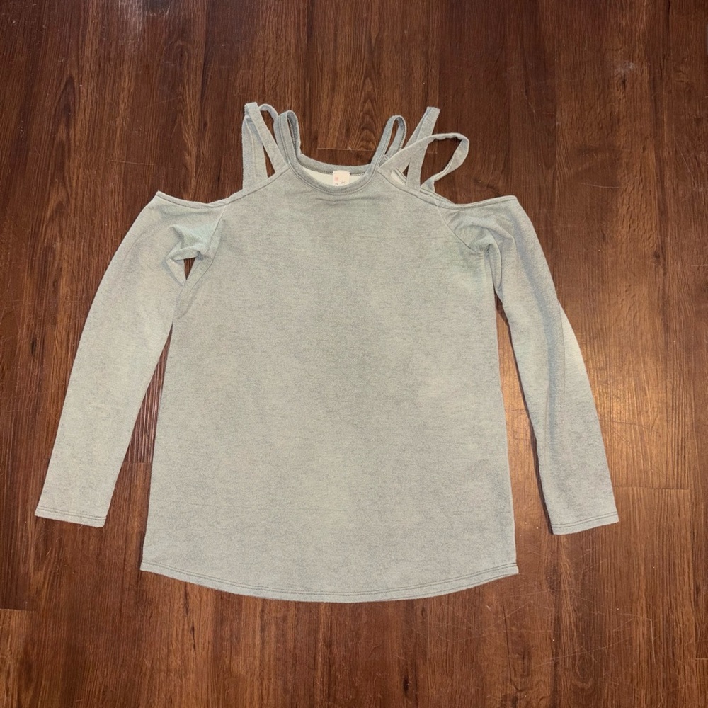 Olive Green Cold Shoulder Top